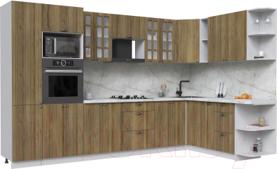 Кухонный гарнитур Интерлиния Берес 1.88x3.4 ВТ правая - фото