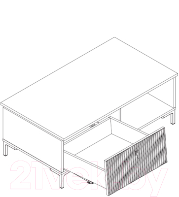 Журнальный столик Black Red White San Gimignano
