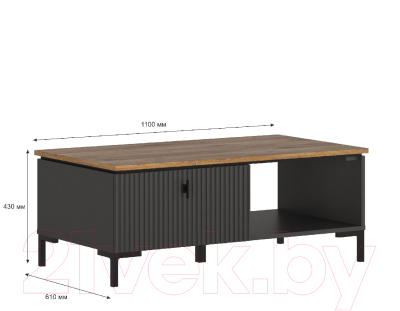 Журнальный столик Black Red White San Gimignano