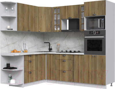 Кухонный гарнитур Интерлиния Берес 1.68x2.4 ВТ левая - фото