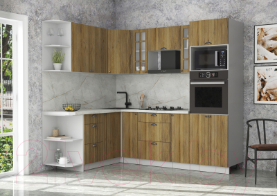 Кухонный гарнитур Интерлиния Берес 1.68x2.4 ВТ левая