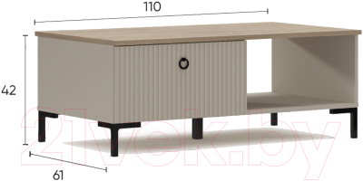 Журнальный столик Black Red White Domenica LAW1S
