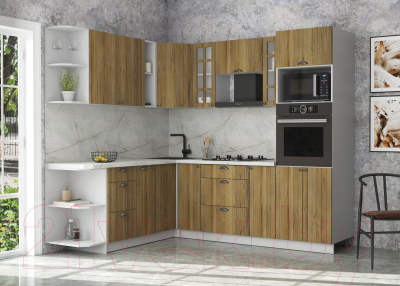 Кухонный гарнитур Интерлиния Берес 1.88x2.4 ВТ левая