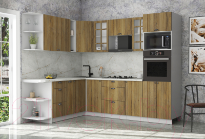 Кухонный гарнитур Интерлиния Берес 1.88x2.6 ВТ левая