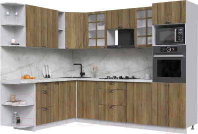 Кухонный гарнитур Интерлиния Берес 1.88x2.8 ВТ левая - фото