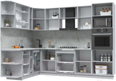 Кухонный гарнитур Интерлиния Берес 1.88x2.8 ВТ левая