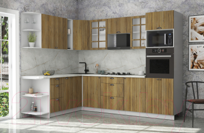 Кухонный гарнитур Интерлиния Берес 1.88x2.8 ВТ левая