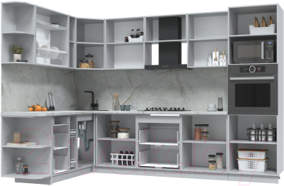 Кухонный гарнитур Интерлиния Берес 1.88x3.0 ВТ левая