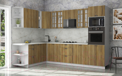 Кухонный гарнитур Интерлиния Берес 1.88x3.0 ВТ левая