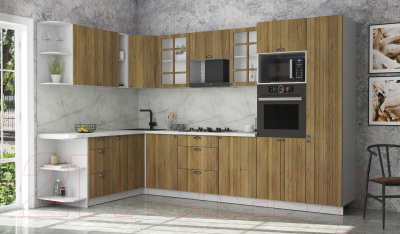 Кухонный гарнитур Интерлиния Берес 1.88x3.2 ВТ левая