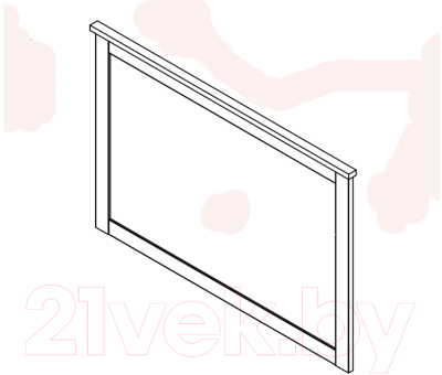 Зеркало Black Red White Loft LUS/90