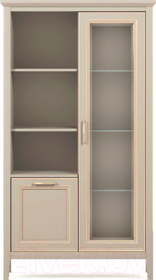 Шкаф с витриной Black Red White Classic REG1W1D - фото