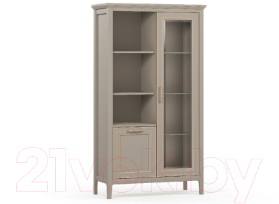 Шкаф с витриной Black Red White Classic REG1W1D