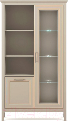 Шкаф с витриной Black Red White Classic REG1W1D с подсветкой - фото