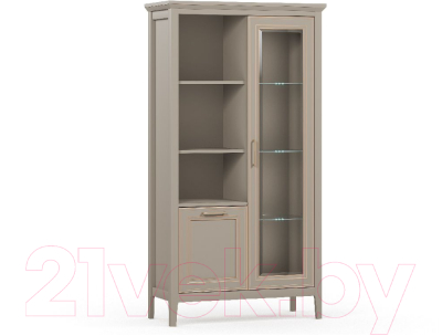 Шкаф с витриной Black Red White Classic REG1W1D с подсветкой