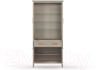 Шкаф с витриной Black Red White Classic REG2W2D1S