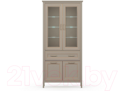 Шкаф с витриной Black Red White Classic REG2W2D1S с подсветкой