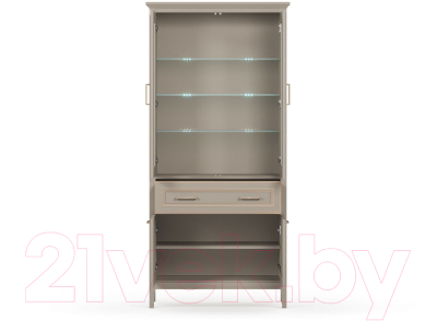 Шкаф с витриной Black Red White Classic REG2W2D1S с подсветкой