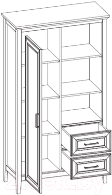 Шкаф Black Red White Classic REG1D2S