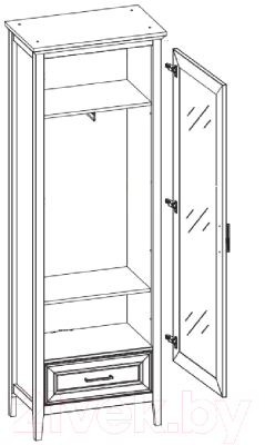 Шкаф Black Red White Classic SZF1L1S