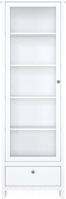 Шкаф с витриной Black Red White Ewa REG1W1S/65 - фото