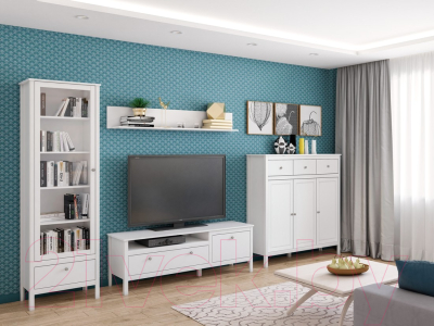 Шкаф с витриной Black Red White Ewa REG1W1S/65