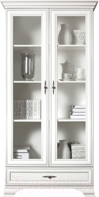 Шкаф с витриной Black Red White Kentaki S320-REG2W1S - фото