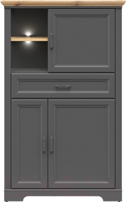 Шкаф Black Red White Jasmin REG3D1S с подсветкой - фото