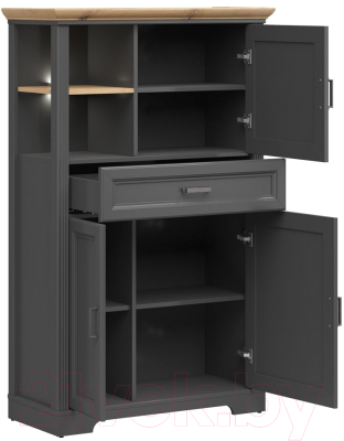 Шкаф Black Red White Jasmin REG3D1S с подсветкой