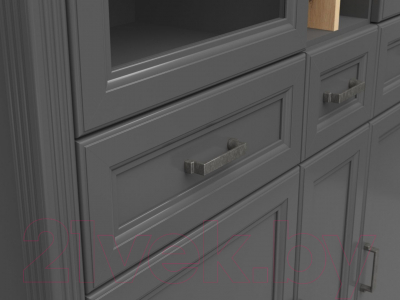 Шкаф с витриной Black Red White Jasmin REG2W3D3S с подсветкой