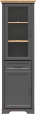 Шкаф с витриной Black Red White Jasmin REG1W1D1S - фото