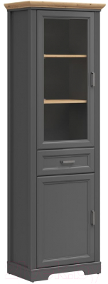 Шкаф с витриной Black Red White Jasmin REG1W1D1S