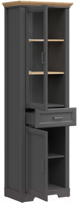 Шкаф с витриной Black Red White Jasmin REG1W1D1S