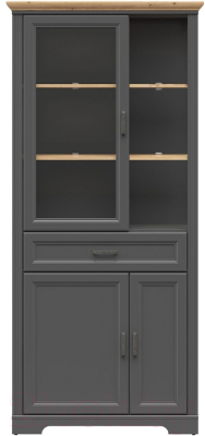 Шкаф с витриной Black Red White Jasmin REG1W2D1S - фото