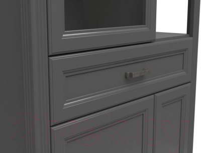 Шкаф с витриной Black Red White Jasmin REG1W2D1S с подсветкой