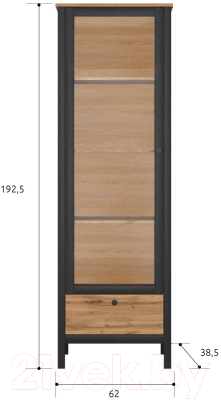 Шкаф с витриной Black Red White Loft REG1W1S