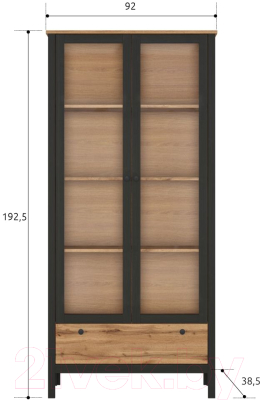 Шкаф с витриной Black Red White Loft REG2W1S