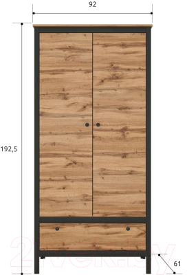 Шкаф Black Red White Loft SZF2D1S