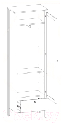 Шкаф Black Red White Loft SZF1W1S/60