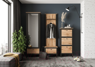 Шкаф Black Red White Loft SZF1W1S/60