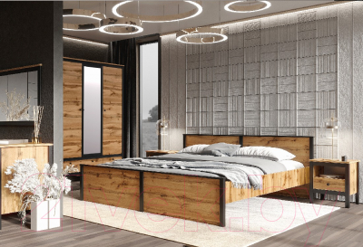 Шкаф Black Red White Loft SZF3D2S