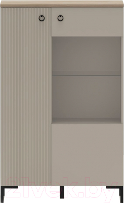 Шкаф с витриной Black Red White Domenica REG1D1W/140 - фото