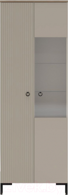 Шкаф с витриной Black Red White Domenica REG1D1W - фото