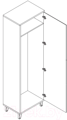 Шкаф Black Red White Grace SZF1D