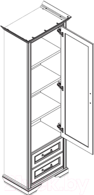 Шкаф Black Red White Stylius B169-REG1D2S