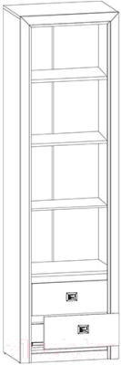 Шкаф-пенал Black Red White Коен REG1D2S