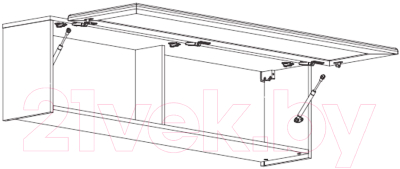 Шкаф навесной Black Red White Stylius B169-SFW1W