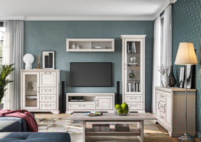 Шкаф с витриной Black Red White Stylius B169-REG1W2S