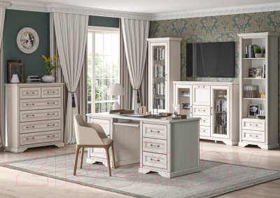 Шкаф с витриной Black Red White Stylius B169-REG1W2S с подсветкой