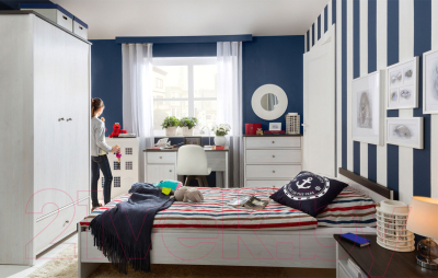 Шкаф Black Red White Порто SZF2D1S